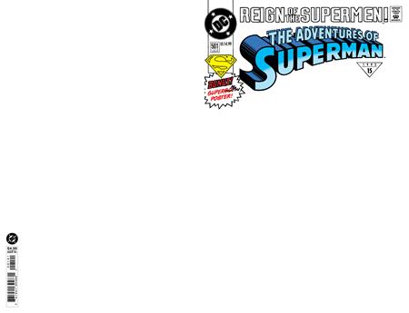 ADVENTURES OF SUPERMAN #501 FACSIMILE EDITION CVR B BLANK CARD STOCK VAR