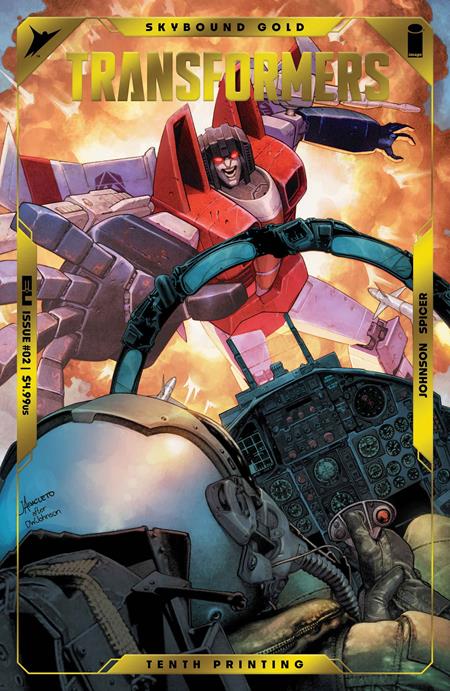 TRANSFORMERS #2 10TH PTG CVR B JAY ANACELTO & ROMULO FAJARDO JR EMBOSS & GOLD FOIL VAR