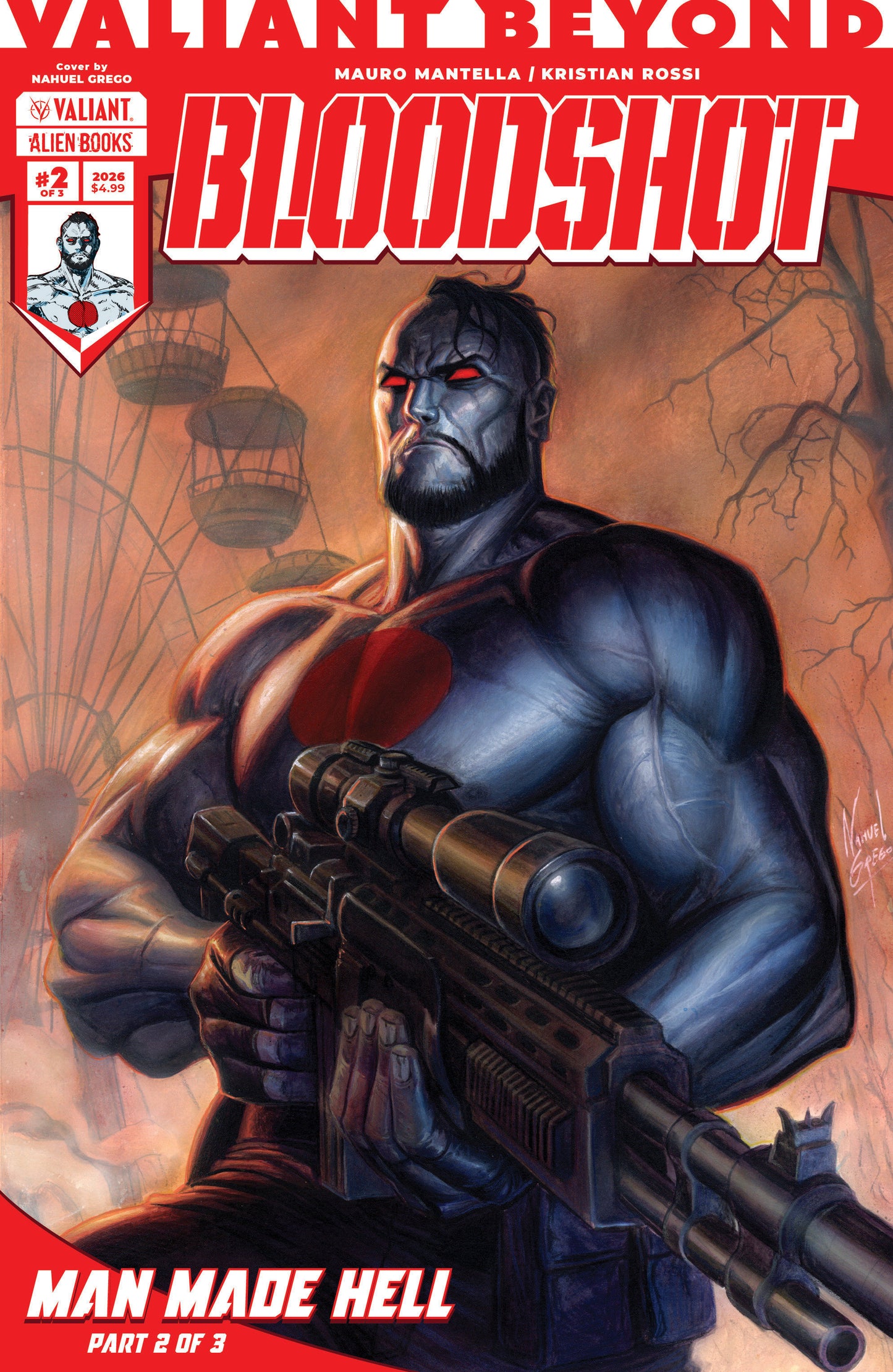 VALIANT BEYOND: BLOODSHOT #5 MAN MADE HELL #2 CVR A NAHUEL GREGO