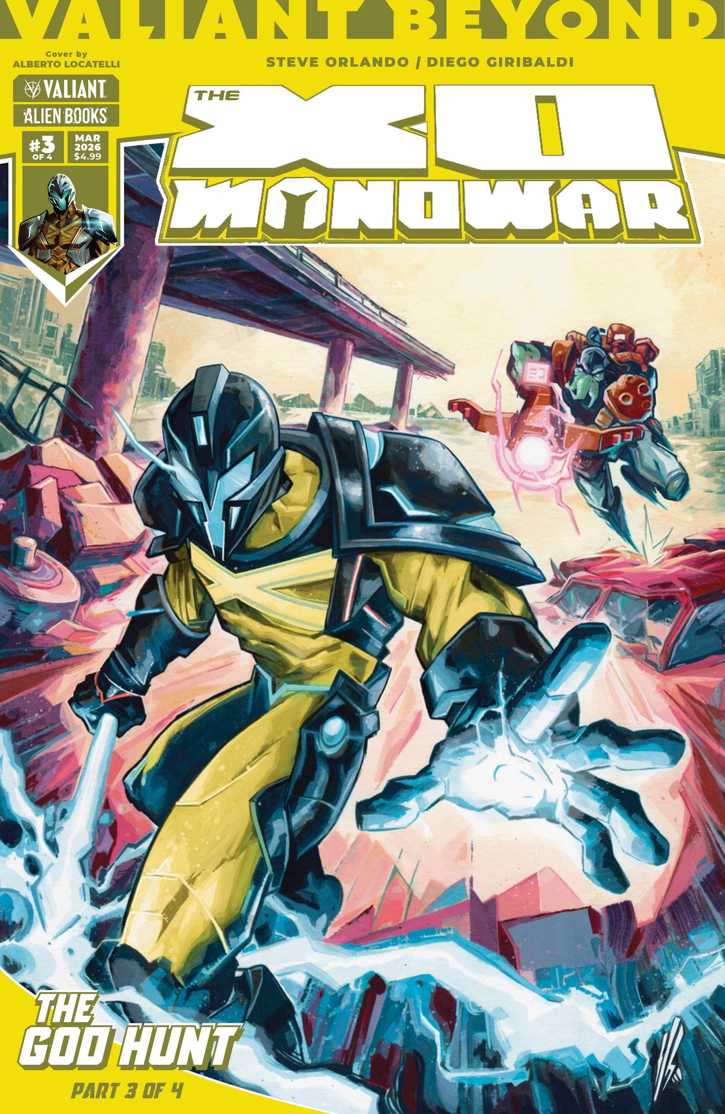 VALIANT BEYOND: THE X-O MANOWAR #7 THE GOD HUNT #3 CVR B ALBERTO LOCATELLI VAR