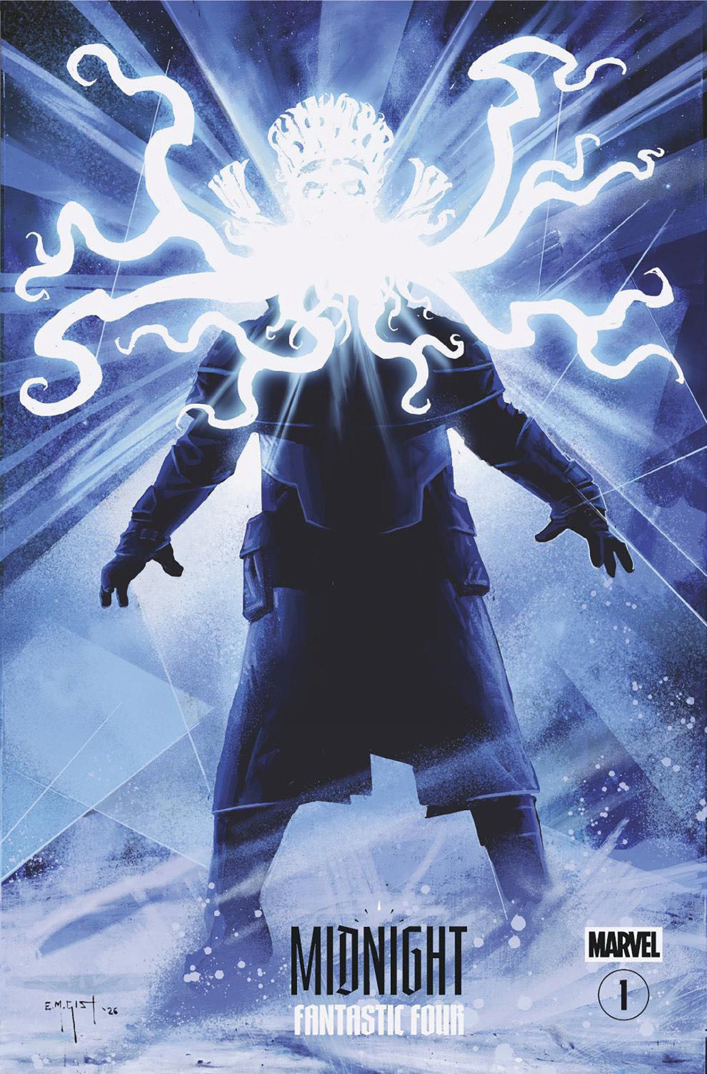 MIDNIGHT FANTASTIC FOUR #1 COVER D E.M. GIST MIDNIGHT HORROR HOMAGE VARIANT