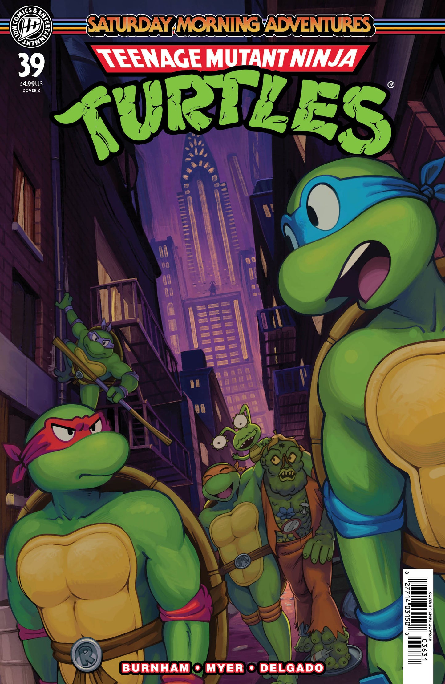 TEENAGE MUTANT NINJA TURTLES SATURDAY MORNING ADVENTURES #39 CVR C CHIPS GOWOAH VAR