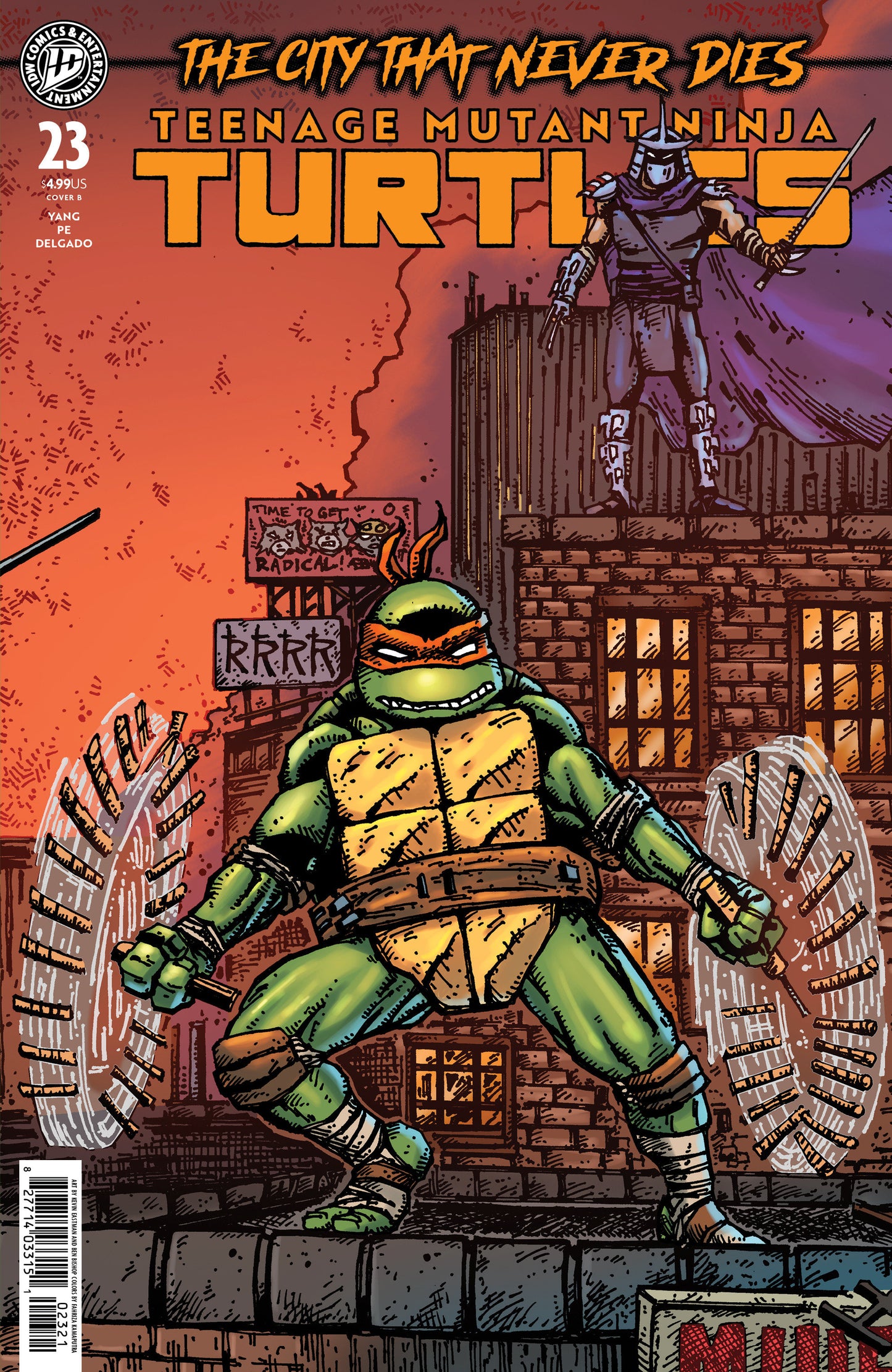 TEENAGE MUTANT NINJA TURTLES #23 VARIANT B (EASTMAN & BISHOP)