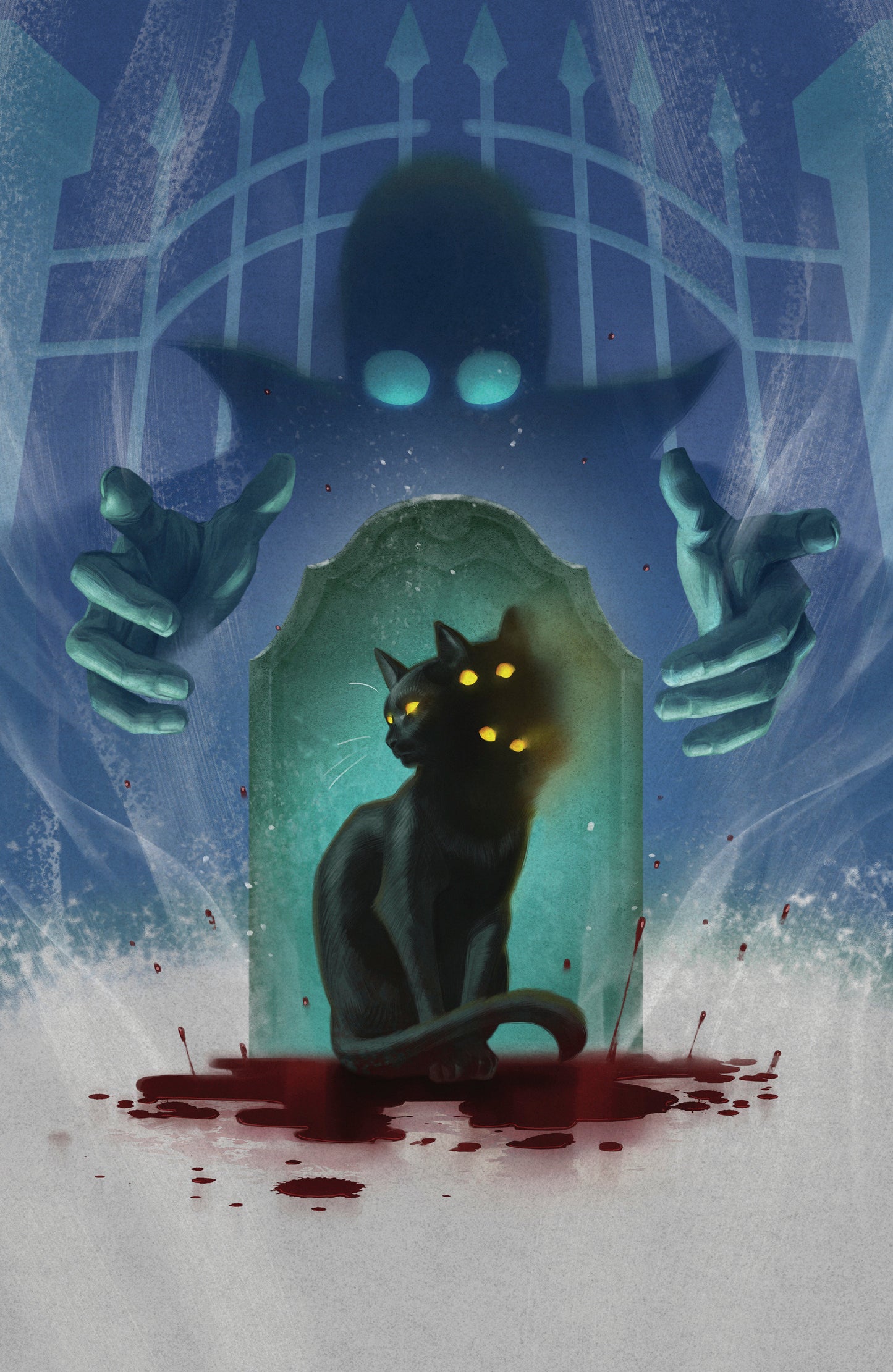 STUFF OF NIGHTMARES: THE CAT IN THE COFFIN #1 E GLOW IN THE DARK VARIANT (FULL ART, GLOW IN THE DARK, MURAKAMI)