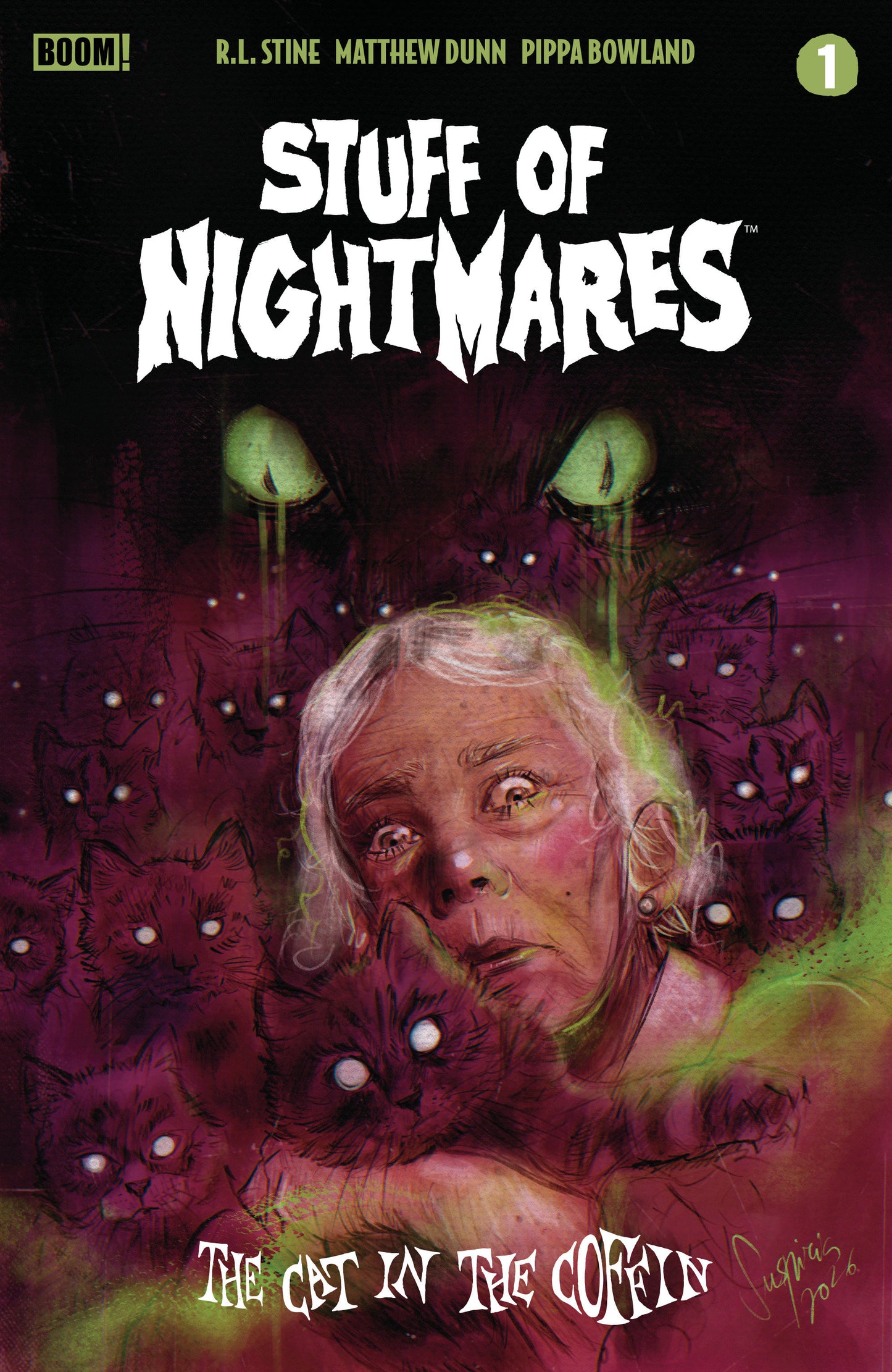 STUFF OF NIGHTMARES: THE CAT IN THE COFFIN #1 H FOC REVEAL VARIANT (DRESSED, VILCHEZ)