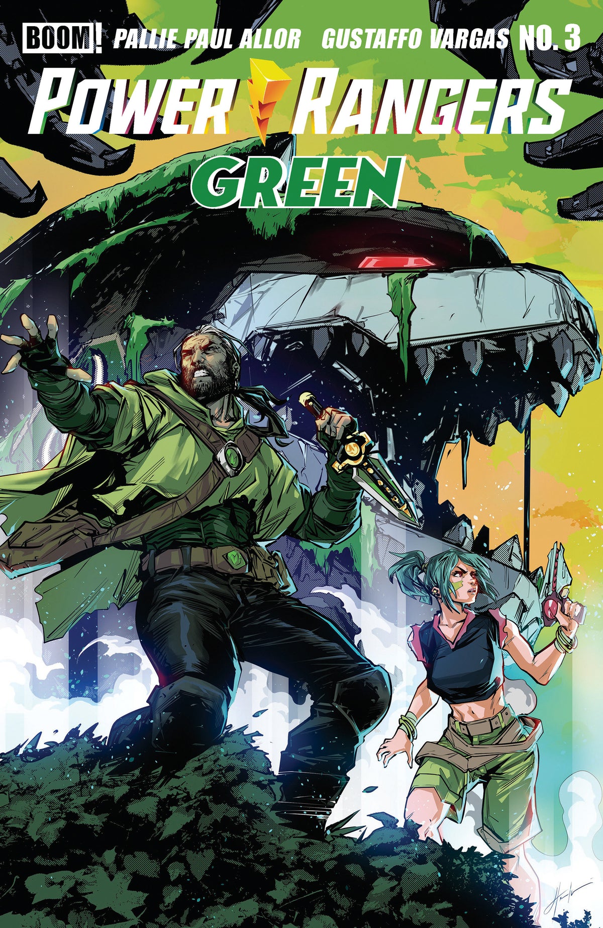POWER RANGERS GREEN #3 I FOC REVEAL VARIANT (DRESSED, PRASETYA)