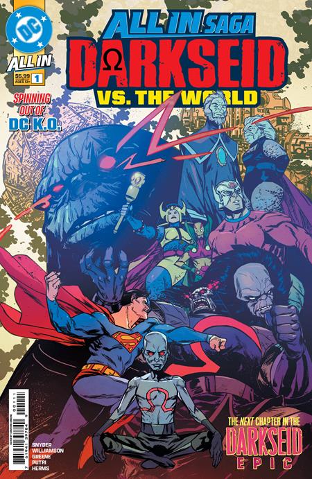 DC ALL IN SAGA DARKSEID VS THE WORLD #1 (ONE SHOT) CVR A SANFORD GREENE