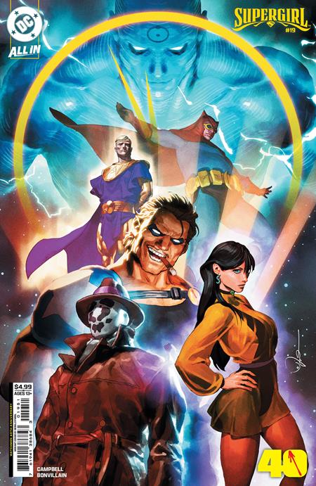 SUPERGIRL #19 CVR E GERALD PAREL WATCHMEN 40TH ANNIVERSARY CARD STOCK VAR