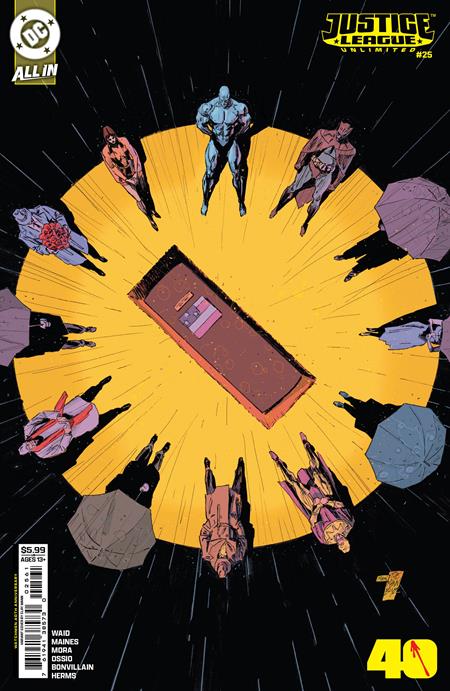 JUSTICE LEAGUE UNLIMITED #25 CVR F CLAY MANN WATCHMEN 40TH ANNIVERSARY CARD STOCK VAR