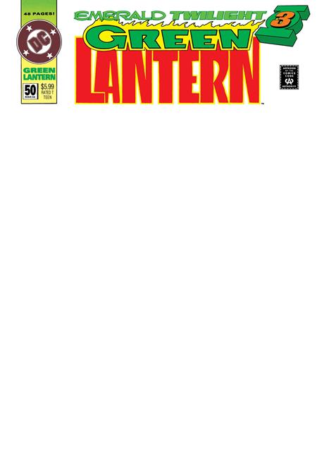 GREEN LANTERN #50 FACSIMILE EDITION CVR C BLANK CARD STOCK VAR