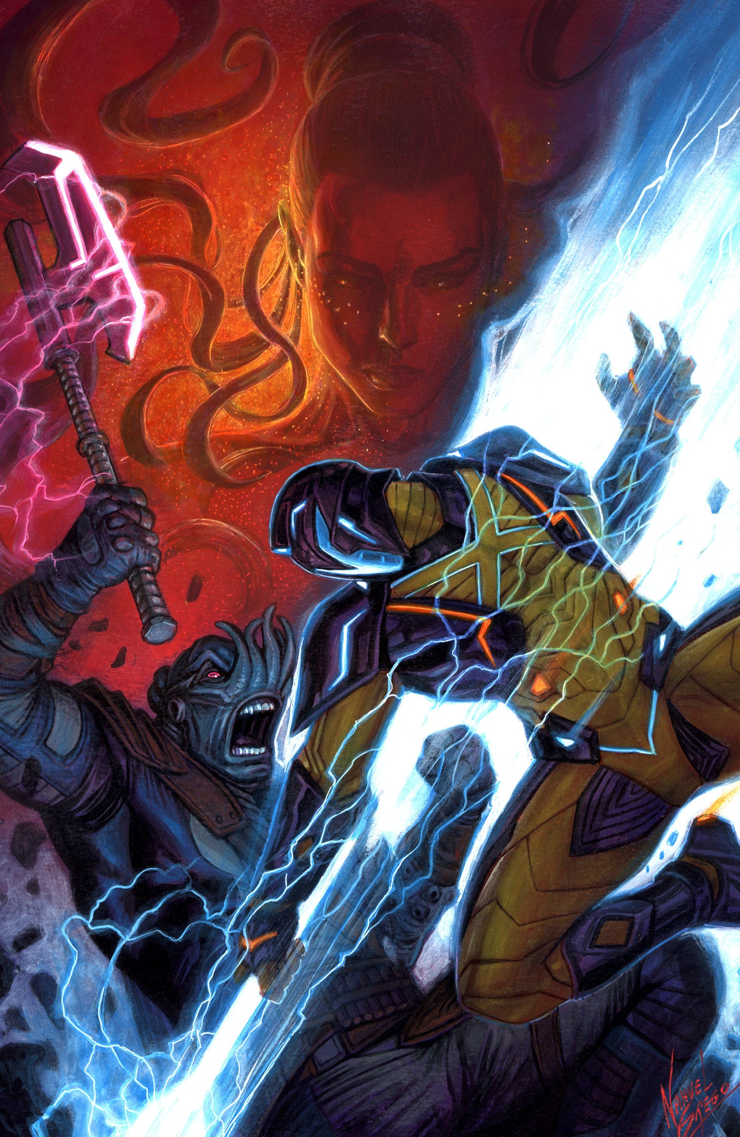 VALIANT BEYOND: THE X-O MANOWAR #7 THE GOD HUNT #3 CVR C NAHUEL GREGO VAR