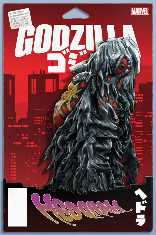 GODZILLA DESTROYS THE MARVEL UNIVERSE #3 JOHN TYLER CHRISTOPHER ACTION FIGURE VAR