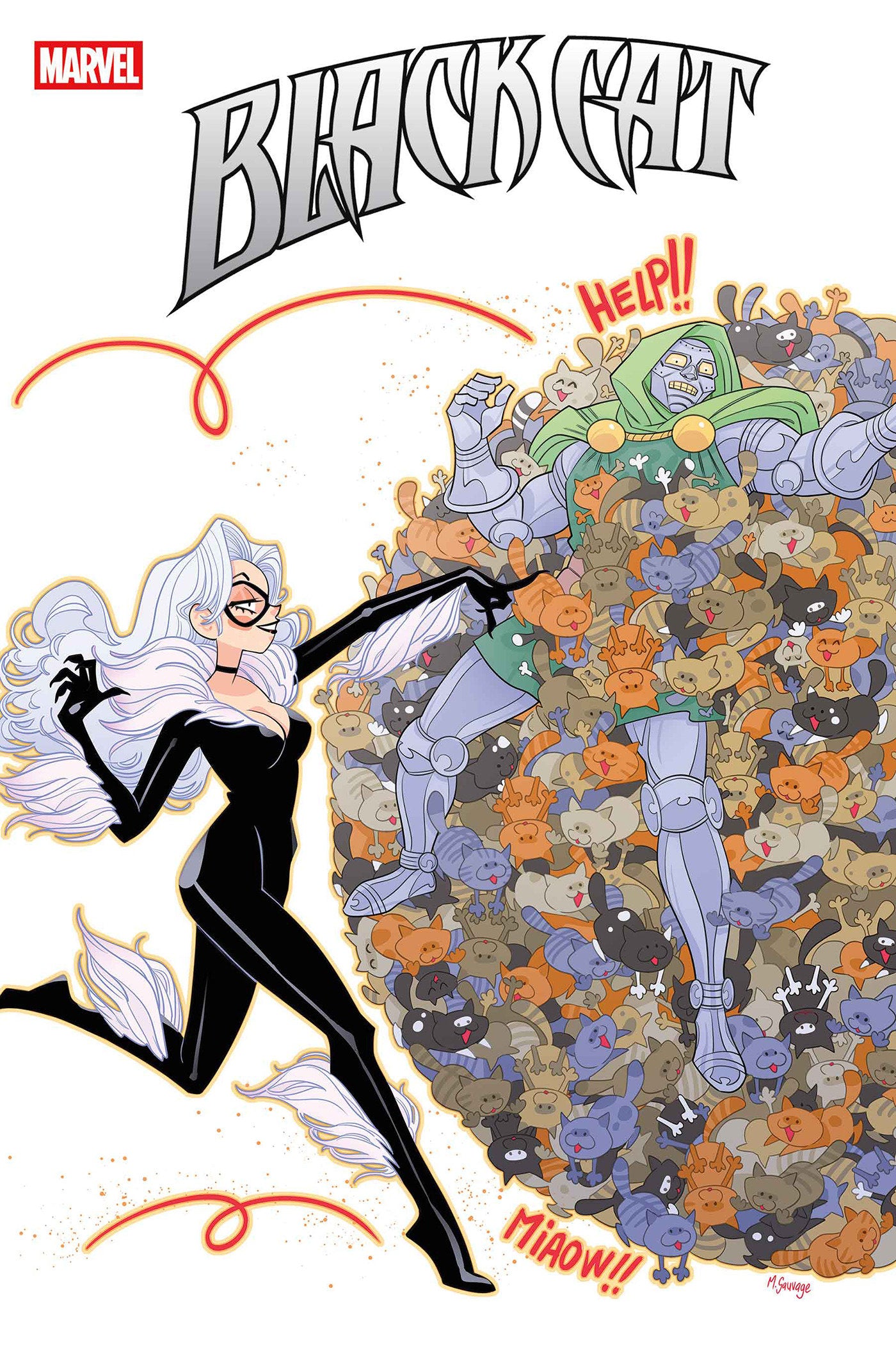 BLACK CAT #8 CVR C MARGUERITE SAUVAGE DOOM HOMAGE VAR