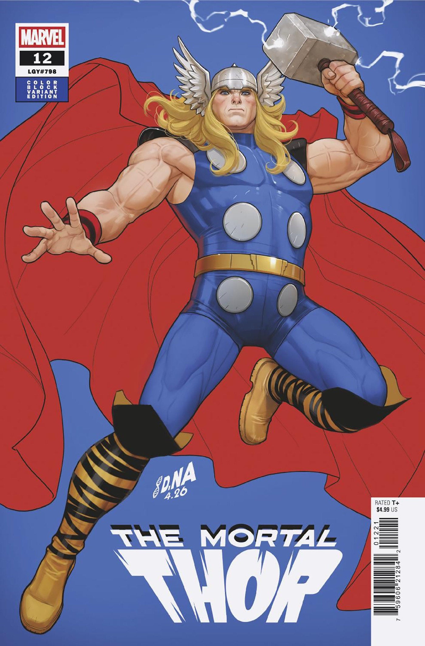 MORTAL THOR #12 CVR B DAVID NAKAYAMA COLOR BLOCK BLUE VAR