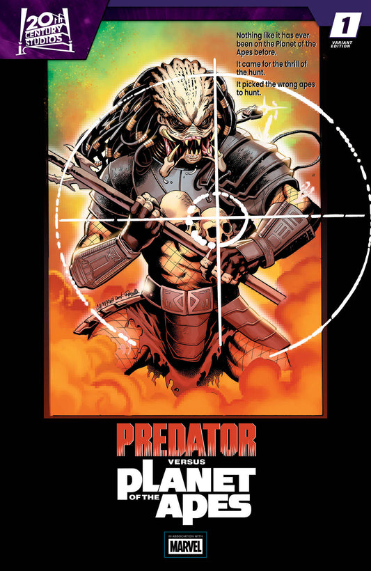 PREDATOR VS. THE PLANET OF THE APES #1 CVR C CHRIS CAMPANA MOVIE POSTER HOMAGE VAR