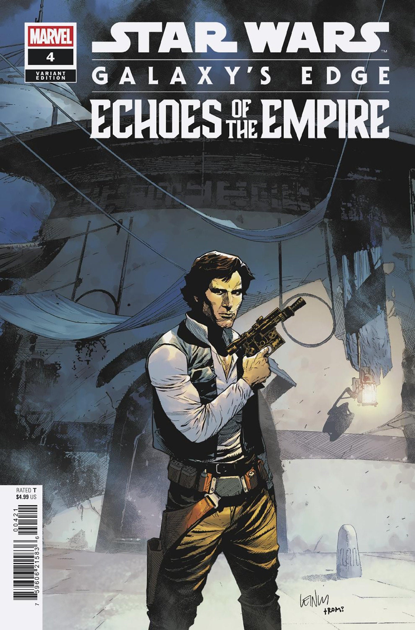 STAR WARS: GALAXY'S EDGE - ECHOES OF THE EMPIRE #4 CVR B LEINIL FRANCIS YU HAN SOLO VAR