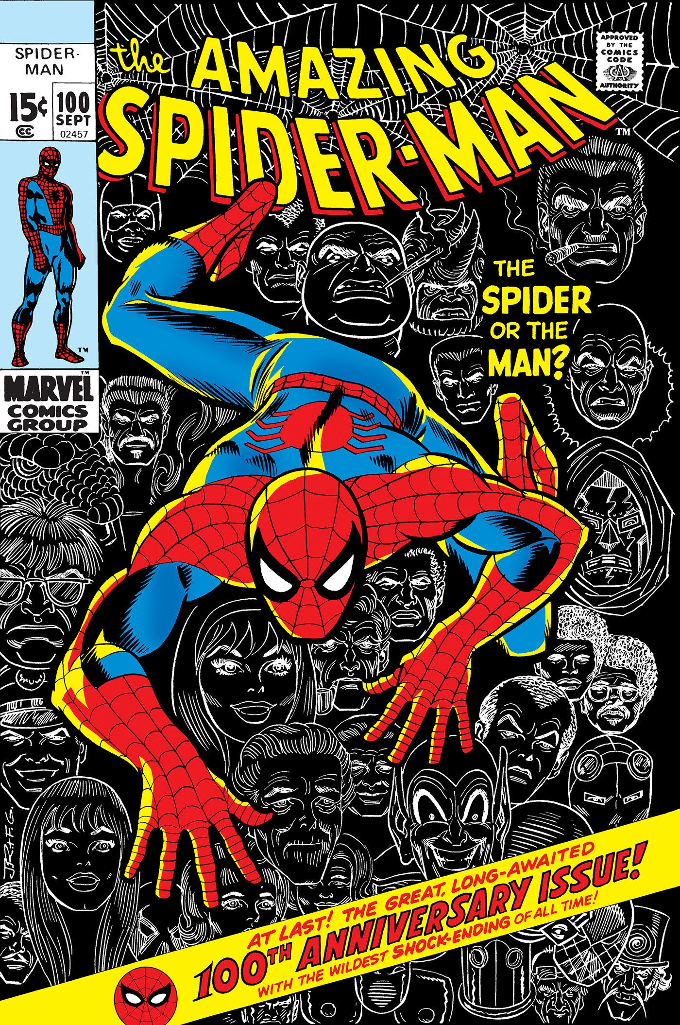 AMAZING SPIDER-MAN #100 FACSIMILE EDITION CVR B JOHN ROMITA SR. FOIL VAR (NET)