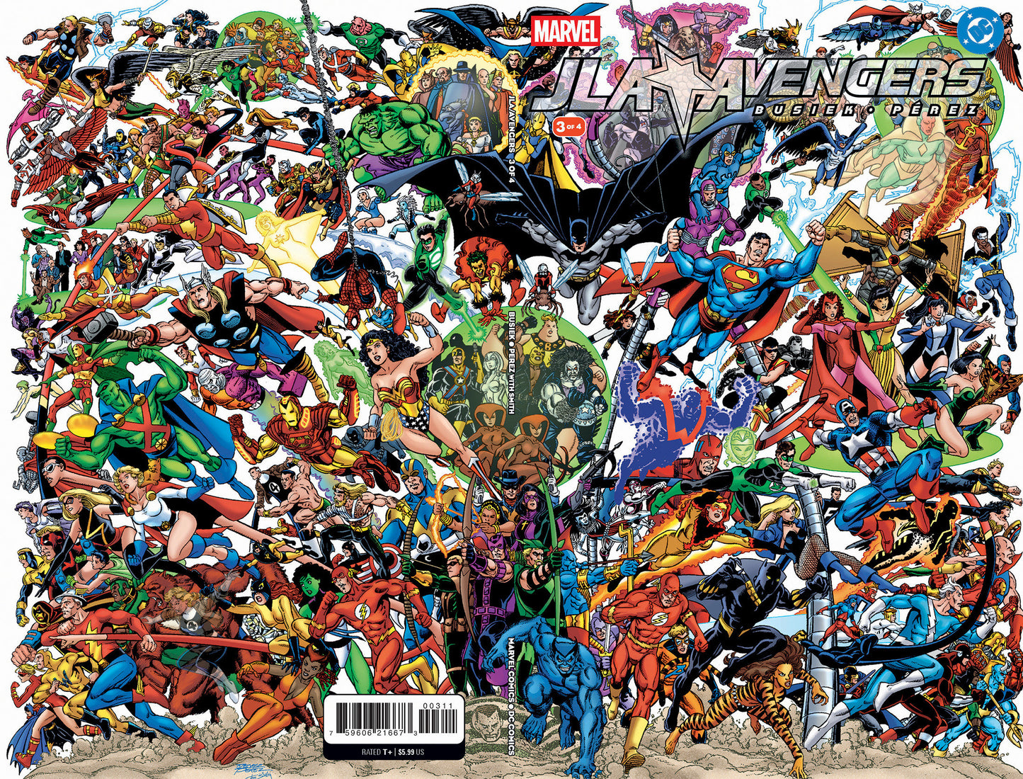 JLA/AVENGERS #3 FACSIMILE EDITION CVR A GEORGE PEREZ WRAPAROUND COVER