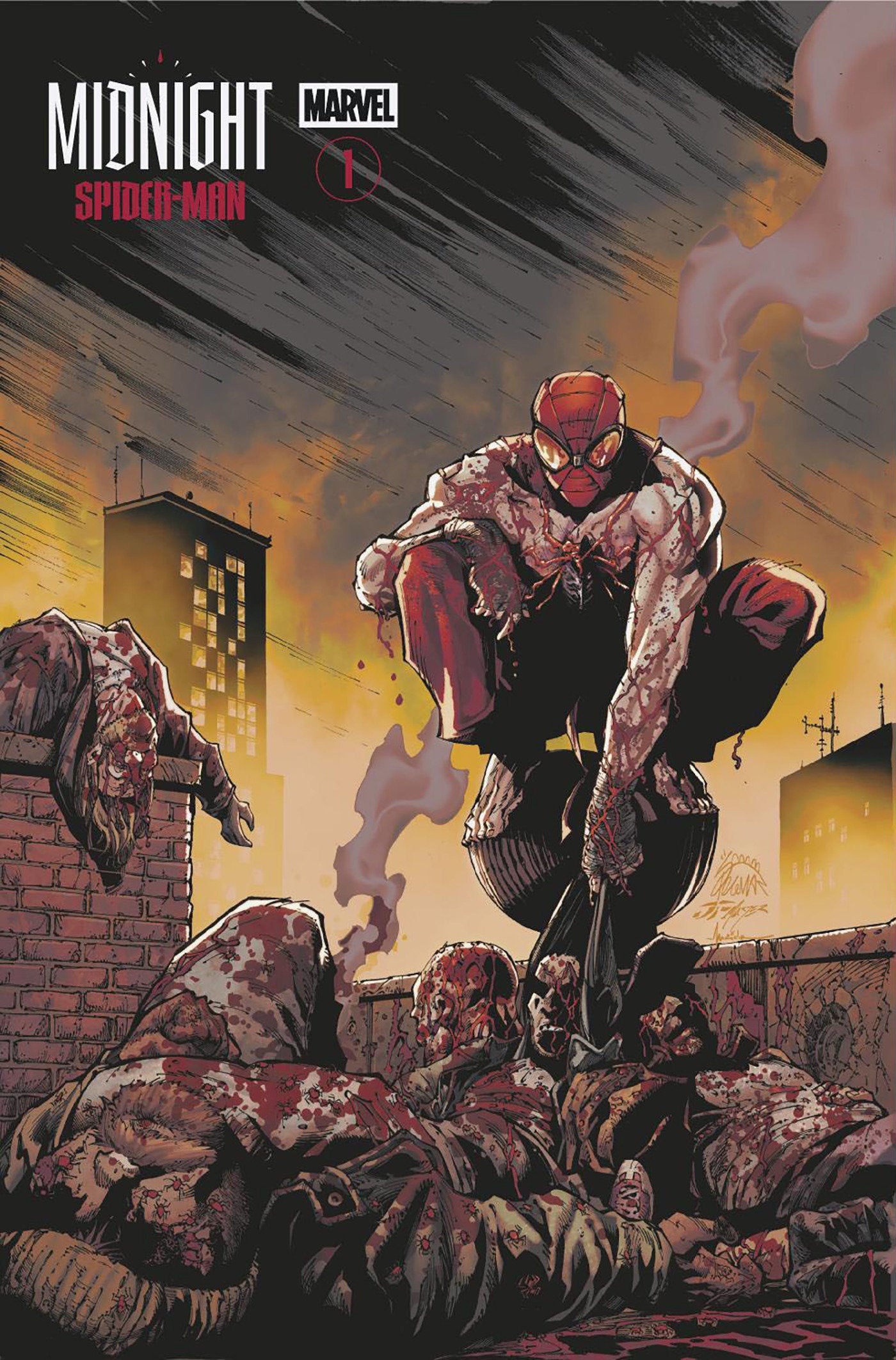 MIDNIGHT SPIDER-MAN #1 COVER B RYAN STEGMAN MIDNIGHT BLOODBATH VARIANT