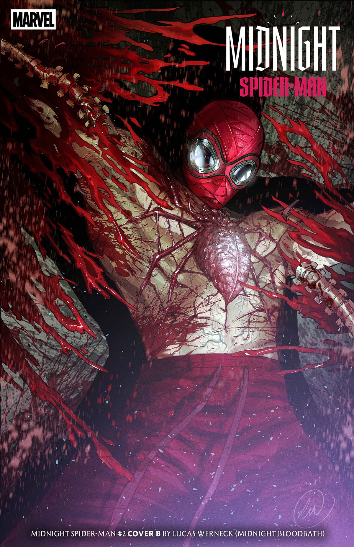 MIDNIGHT SPIDER-MAN #2 COVER B LUCAS WERNECK MIDNIGHT BLOODBATH VARIANT
