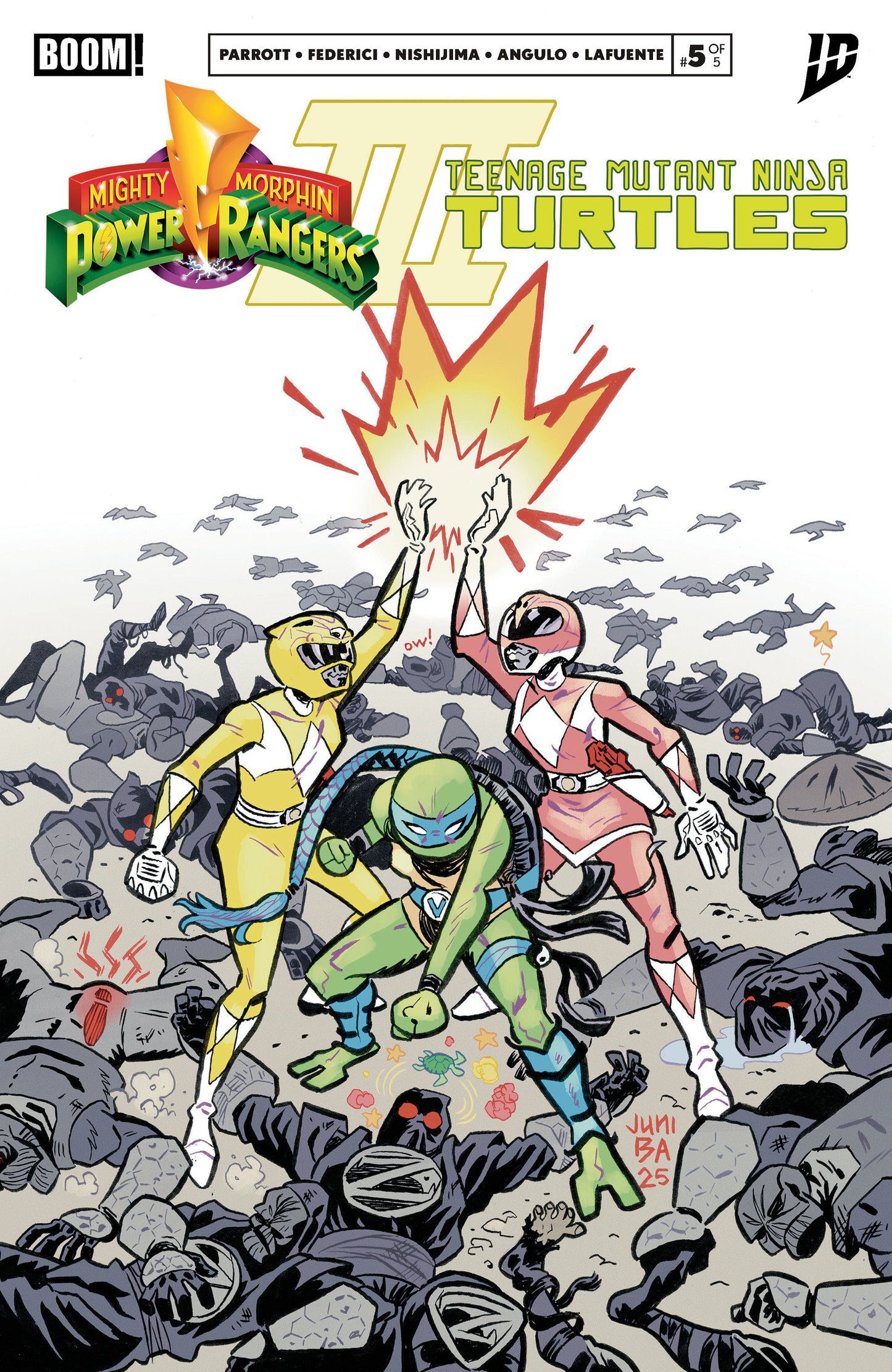 MIGHTY MORPHIN POWER RANGERS/TEENAGE MUTANT NINJA TURTLES III #5 CVR B JUNI BA VAR