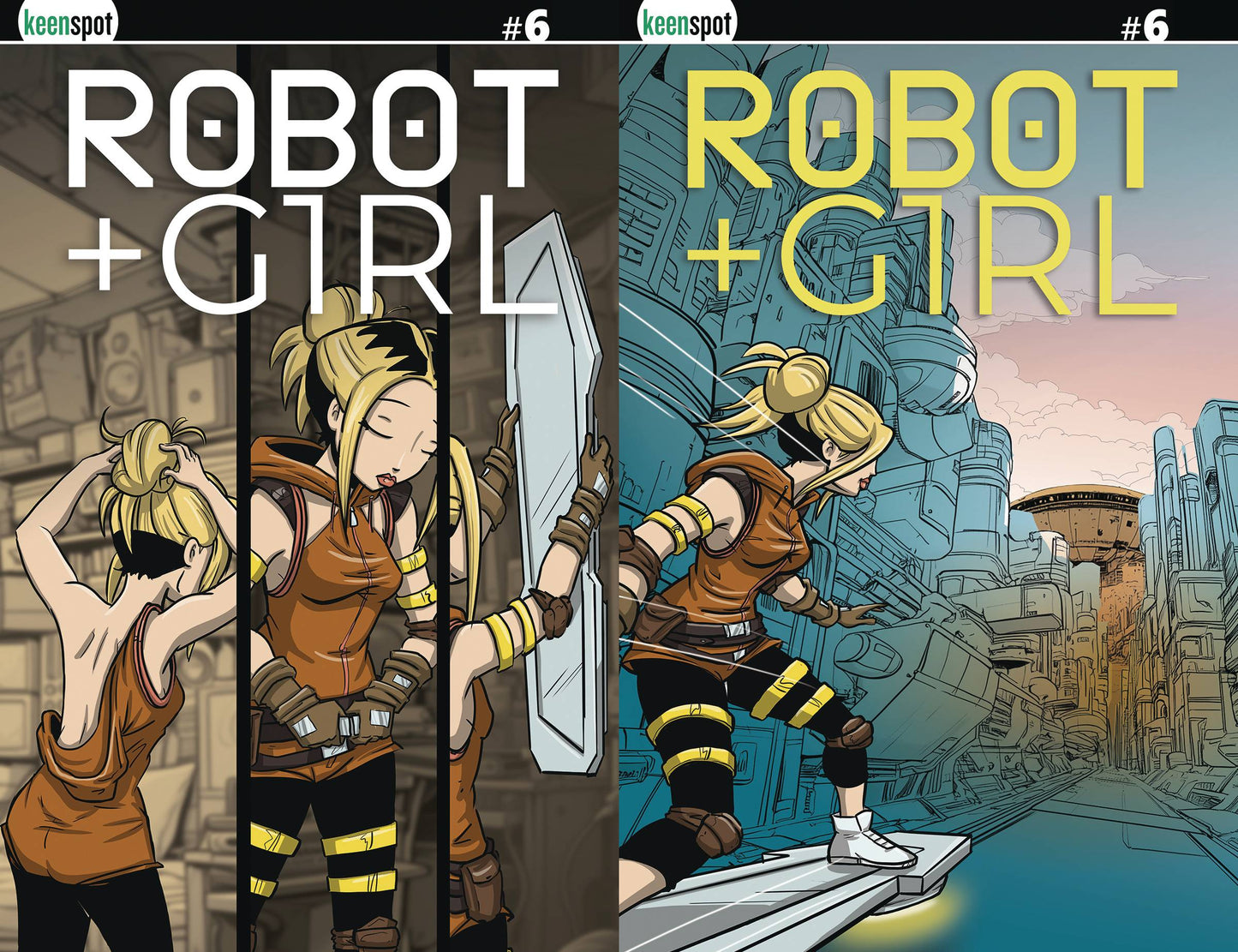 ROBOT + GIRL #6 CVR C MIKE WHITE HOLOFOIL FLIP